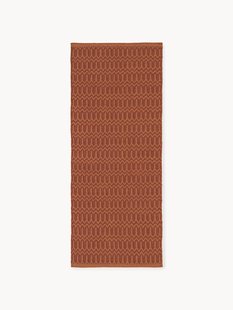 Handgeweven outdoor loper Rune met geometrisch patroon