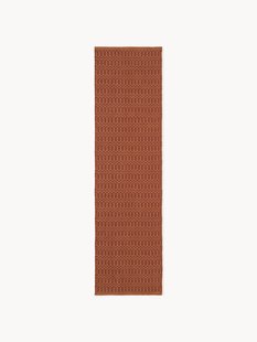 Handgeweven outdoor loper Rune met geometrisch patroon