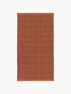 Handgeweven outdoor vloerkleed Rune met geometrisch patroon