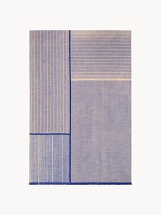 Laagpolig vloerkleed Monochrome met franjes, design Folkform