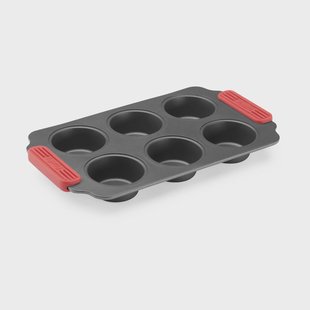 Lékué Lékué non stick muffinsvorm 6 st Rood