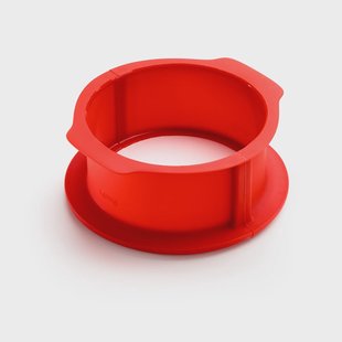 Lékué Lékué charlotte springvorm met bord 18 cm Rood