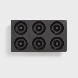 Lékué Lékué donutsvorm siliconen 6 st Zwart