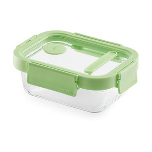 Lékué Lékué rechthoekige glazen lunchbox 0,37 L Groen