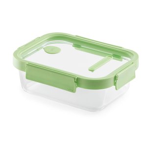 Lékué Lékué rechthoekige glazen lunchbox 0,64 L Groen