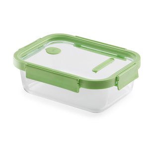 Lékué Lékué rechthoekige glazen lunchbox 1,52 L Groen