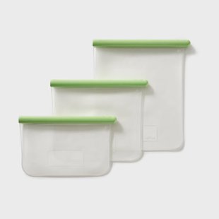 Lékué Lékué platte herbruikbare zak 3-delig Groen