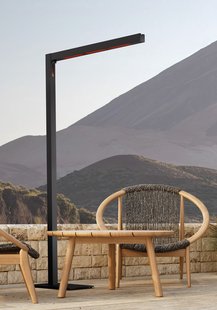 Heatsail Twig - staanlamp met verwarmingsfunctie - 107 x 30 x 197 cm - IP43 - zwart