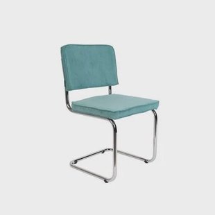 Zuiver Ridge Rib Eetkamerstoelen Blauw - Set van 2 Zuiver Ridge Rib Eetkamerstoelen Blauw - Set van 2