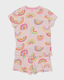 HEMA Kinder shortama regenboog roze (roze)