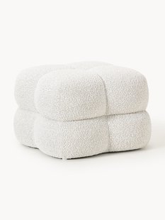 Boucl&eacute; beklede poef Ellie