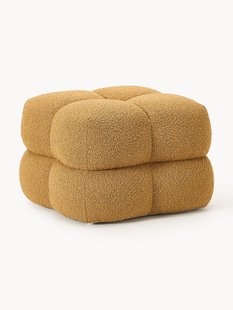 Boucl&eacute; beklede poef Ellie