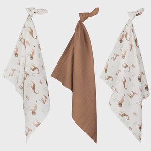 Prénatal hydrofiele luiers safari 3 stuks