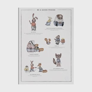 Kunskapstavlan® Be a good friend poster 30x40 cm
