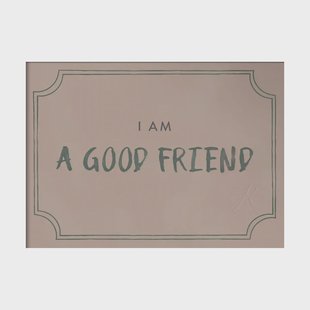 Kunskapstavlan® Good friend diploma poster 21x30 cm Dusty rose