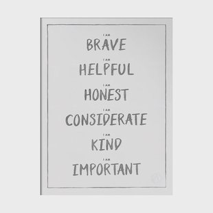 Kunskapstavlan® I am poster 30x40 cm Donkergrijs
