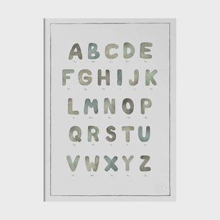 Kunskapstavlan® The alphabet watercolour poster 50x70 cm