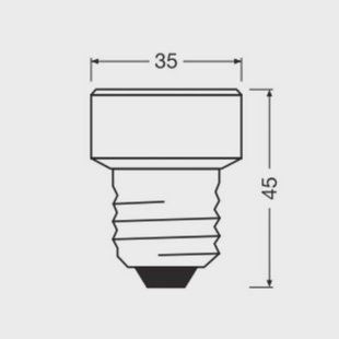 OSRAM LED lamp Ster Plat E27 3,5W 827 3-pak