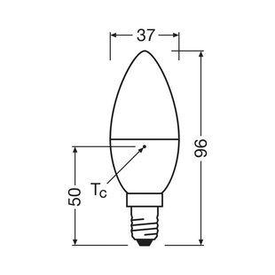 OSRAM LED lamp kaars opaal E14 4,9W 827 3-pack