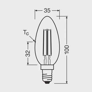 OSRAM LED Kaars gloeidraad E14 2,2W 827 EEK A 3-pack