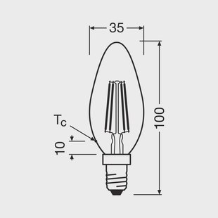 OSRAM LED kaars mat E14 2,2W 827 EEK A 3-pack