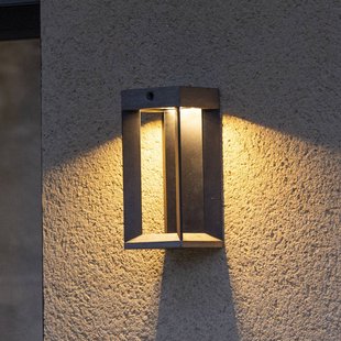 Les Jardins LED-wandlamp op zonne-energie Teckalu, grijs/zwart