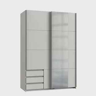 Kledingkast Elsen - Wit - Hout - 135x198x64cm (BxHxD)