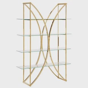 Beliani - HOLLOW - Boekenkast - Goud|Transparant - Metaal