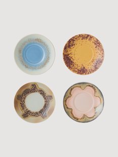 Handgemaakte schoteltjes 70&#039;s van keramiek, 4-delig