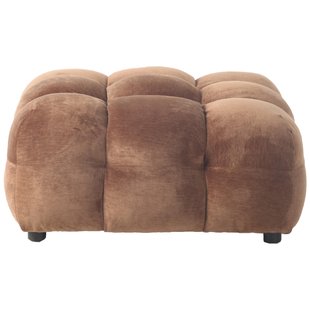 Dutchbone Hackman Hocker Velours Cognac_1