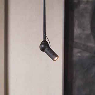 kdln LED plafondlamp Bird, zwart, Ø 11 cm, metaal