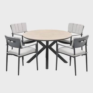 Dane tuinset 5-delig - Tulli tuintafel Ø122 cm