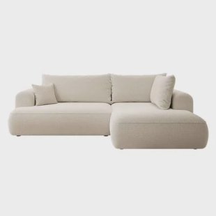 NADUVI Collection Hoekbank Philipa Big rechts bouclé met slaapfunctie