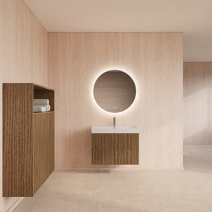 Badmeubelset Gliss Design Hybris Castle Brown Met Wastafel 70 cm