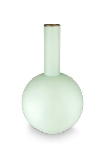 Pip Studio Metalen Vaas Groot Mat Licht Blauw 42cm