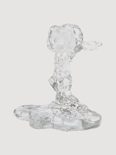 Handgemaakte glazen kaarshouder Drip