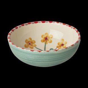 RICE Rice keramiekschaal 35 cl Yellow Flower-jade