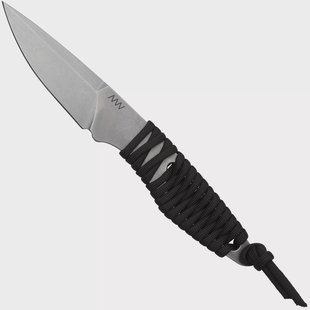 ANV Knives P100 Sleipner, Grey Paracord, P100-003, Black Kydex Sheath, nekmes