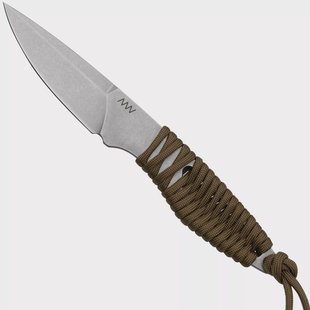 ANV Knives P100 Sleipner, Coyote Paracord, P100-005, Black Kydex Sheath, nekmes