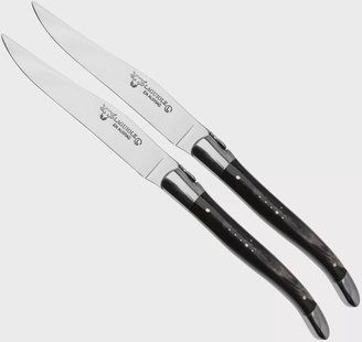 Laguiole en Aubrac, 22C99BUIH, 2-delige steakmessenset, buffelhoorn