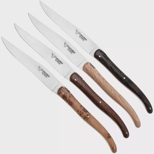 Laguiole en Aubrac 4MC99QFIHK, 4-delige steakmessenset French Wood