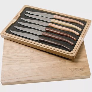 Laguiole en Aubrac Quotidien steakmesset 6-delig French woods, 6MC99QFIH