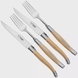Laguiole en Aubrac CCF99BIIHL, 4-delige bestekset, buxushout