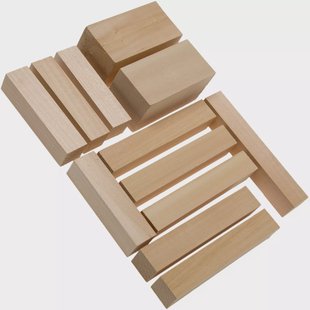 BeaverCraft Wood Carving Blocks BW12, 12pcs set houtblokjes voor houtsnijden