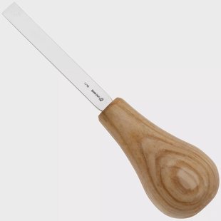 BeaverCraft Palm Chisel P1-10 Straight Flat Sweep No. 1, 10 mm, handguts