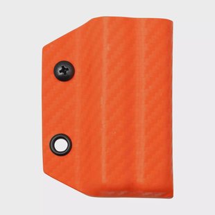 Clip And Carry Kydex Sheath Leatherman Wingman, Sidekick, Rebar, Rev, Carbon Fiber Orange LWING-CF-ORNG riemholster