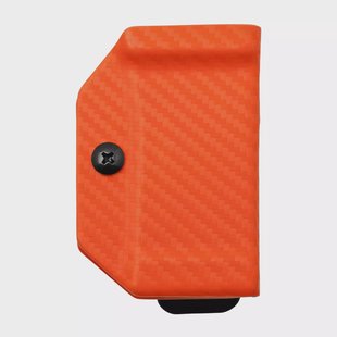 Clip And Carry Kydex Sheath Victorinox Spirit, Carbon Fiber Orange VSPIRIT-CF-ORNG riemholster
