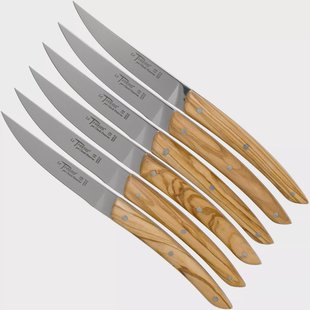Claude Dozorme Le Thiers steakmesset 6-delig, olijfhout