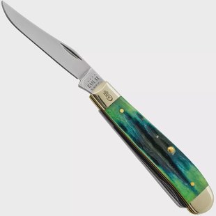 Case Jig Mini Trapper, Hunter Green Bone, Deep Canyon, 75834, 6207 SS, zakmes