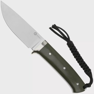 Civivi Cloud Peak C23044-2 Satin Nitro-V, OD-Green G10, Nickel Silver Guard, vaststaand mes